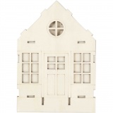 Haus-Bausatz, H 24 cm, T 6(12,5) cm, B 19 cm, 1 Stk