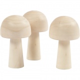 Pilz, H 5,2 cm, D 2,9 cm, 3 Stk/ 1 Pck