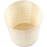 Becher aus Spanholz, H 6 cm, D 5,5 cm, 12 Stk/ 1 Pck