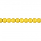 Holzperlen, D 8 mm, Lochgröße 2 mm, Gelb, 15 g/ 1 Pck