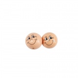 Gesicht Smiley, D 30 mm, Hellbeige, 10 Stk/ 1 Pck