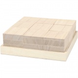 Holzwürfel, Größe 4x4x4 cm, 9 Stk/ 1 Pck