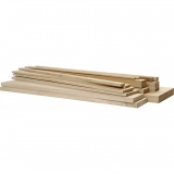 Holzbauteile, L 37 cm, B 1,5-10,5 cm, 194 Stk/ 1 Pck