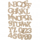 Buchstaben & Zahlen, H 4 cm, Dicke 2,5 mm, 36x10 Pck/ 1 Pck