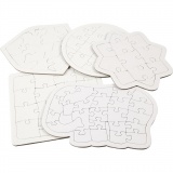 Puzzles, Größe 17-21 cm, Weiß, 10 Stk/ 1 Pck