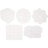 Puzzles, Größe 17-21 cm, Weiß, 10 Stk/ 1 Pck