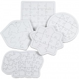 Puzzles, Größe 17-21 cm, Weiß, 10 Stk/ 1 Pck