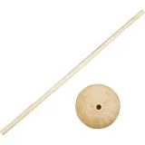 Stab mit Fuß, H 30 cm, D 6,5 cm, Lochgröße 8 mm, 5 Set/ 1 Pck