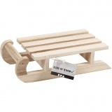 Holzschlitten, H 5 cm, L 19,5 cm, B 10 cm, 1 Stk