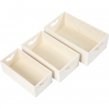 Aufbewahrungsboxen, H 6,3+5,8+5,5 cm, L 20,5+18+15,8 cm, B 11,5+9,8+7,8 cm, 3 Stk/ 1 Set