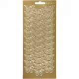 Sticker, Schmetterlinge, Blatt 10x23 cm, Gold, 1 Bl.