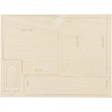 3D-Figuren zum Zusammensetzen, Haus mit Garage und Auffahrt, Größe 22,5x17,5x20,5, 1 Stk