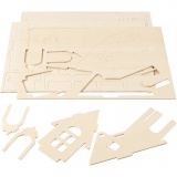 3D-Figuren zum Zusammensetzen, Haus mit Garage und Auffahrt, Größe 22,5x17,5x20,5, 1 Stk