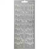 Sticker, Kreuze, Blatt 10x23 cm, Silber, 1 Bl.