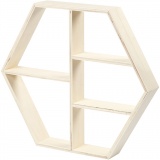 Holzregal, H 33,5 cm, T 5 cm, B 38,5 cm, 1 Stk