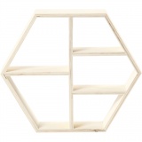 Holzregal, H 25 cm, T 5 cm, B 28,5 cm, 1 Stk