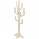 Kaktus aus Holz, H 60 cm, B 18,5 cm, Dicke 8 mm, 1 Stk