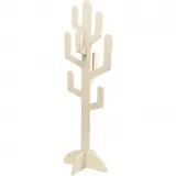 Kaktus aus Holz, H 60 cm, B 18,5 cm, Dicke 8 mm, 1 Stk