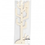 Kaktus aus Holz, H 60 cm, B 18,5 cm, Dicke 8 mm, 1 Stk