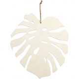 Monstera-Blatt, H 35 cm, T 3 mm, B 34 cm, 1 Stk