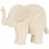 Tierfigur, Elefant, H 12 cm, B 16 cm, 1 Stk