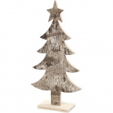 Holz-Weihnachtsbaum, H 26 cm, B 13 cm, 1 Stk