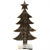 Holz-Weihnachtsbaum, H 26 cm, B 13 cm, 1 Stk