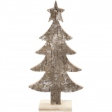 Holz-Weihnachtsbaum, H 18 cm, B 9 cm, 1 Stk