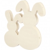 Hasen, H 17 cm, B 16 cm, Dicke 2 cm, 1 Set