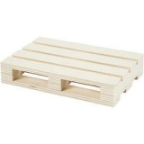 Mini-Holzpalette, H 2,5 cm, L 12 cm, B 8 cm, 1 Stk