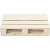 Mini-Holzpalette, H 2,5 cm, L 12 cm, B 8 cm, 1 Stk