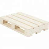 Mini-Holzpalette, H 2,5 cm, L 12 cm, B 8 cm, 1 Stk