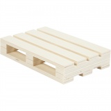 Mini-Holzpalette, H 2,5 cm, L 12 cm, B 8 cm, 1 Stk