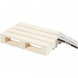 Mini-Holzpalette, H 2,5 cm, L 12 cm, B 8 cm, 1 Stk