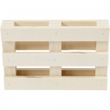 Mini-Holzpalette, H 2,5 cm, L 12 cm, B 8 cm, 1 Stk