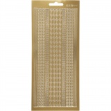 Sticker, Bordüren, Blatt 10x23 cm, Gold, 1 Bl.
