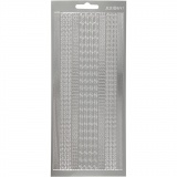 Sticker, Bordüren, Blatt 10x23 cm, Silber, 1 Bl.