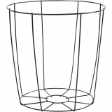 Lampenschirm-Gestell, H 20 cm, D 15,5-20 cm, Schwarz, 1 Stk