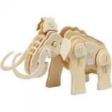 3D-Figur zum Zusammensetzen, Mammut, Größe 19x8,5x11 cm, 1 Stk