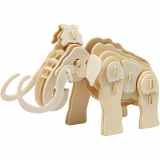 3D-Figuren zum Zusammensetzen, Mammut, Größe 19x8,5x11 cm, 1 Stk