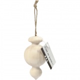 Christbaumkugel, H 7,5 cm, D 4 cm, 1 Stk