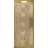 Sticker, Bordüren, Blatt 10x23 cm, Gold, 1 Bl.