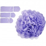 Seidenpapier-Pompons, D 20+24+30 cm, 16 g, Flieder, 3 Stk/ 1 Pck