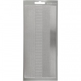 Sticker, Bordüren, Blatt 10x23 cm, Silber, 1 Bl.
