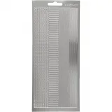 Sticker, Bordüren, Blatt 10x23 cm, Silber, 1 Bl.