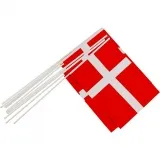 Partyflagge, L 50 cm, Größe 20x27 cm, 10 Stk/ 1 Pck, Dänemark