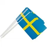 Partyflagge, Größe 20x25 cm, 10 Stk/ 1 Pck, Schweden