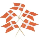 Kuchenflagge, H 6,5 cm, Größe 4,1x2,9 cm, 100 Stk/ 1 Pck, Dänemark