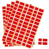 Flaggensticker, Größe 15x22 mm, 72 Stk/ 1 Pck, Dänemark
