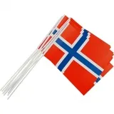Partyflagge, Größe 20x25 cm, 10 Stk/ 1 Pck, Norwegen